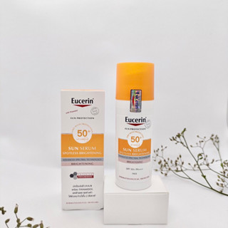 Eucerin Sun Double Whitening Serum SPF50+ 50ml. ยูเซอริน ซัน ดับเบิ้ล ไวท์เทนนิ่ง ซีรั่ม ครีมกันแดดสำหรับผิวหน้า SPF50+