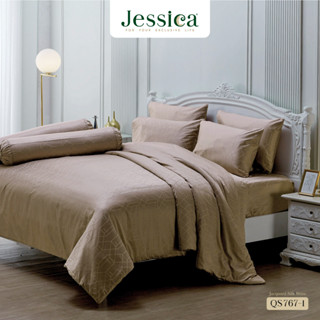 Jessica Jacquard Silk Shine 500เส้นด้าย QS767-1 ชุดเครื่องนอน ผ้าปูที่นอน ผ้าห่มนวม ผ้าทอลายเรียบหรู สามารถป้องกันไรฝุ่น