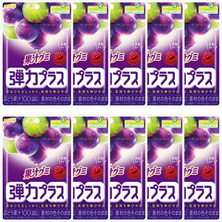 Meiji fruit juice gummy elasticity plus grape 48g x 10 bags shipped directly from Japan