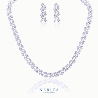 Neriza jewelry/เครื่องประดับเจ้าสาวเพชรสังเคราะห์เกรดพรีเมี่ยมประกายไฟเทียบเท่าเพชรแท้ จัดส่งฟรีNSW029