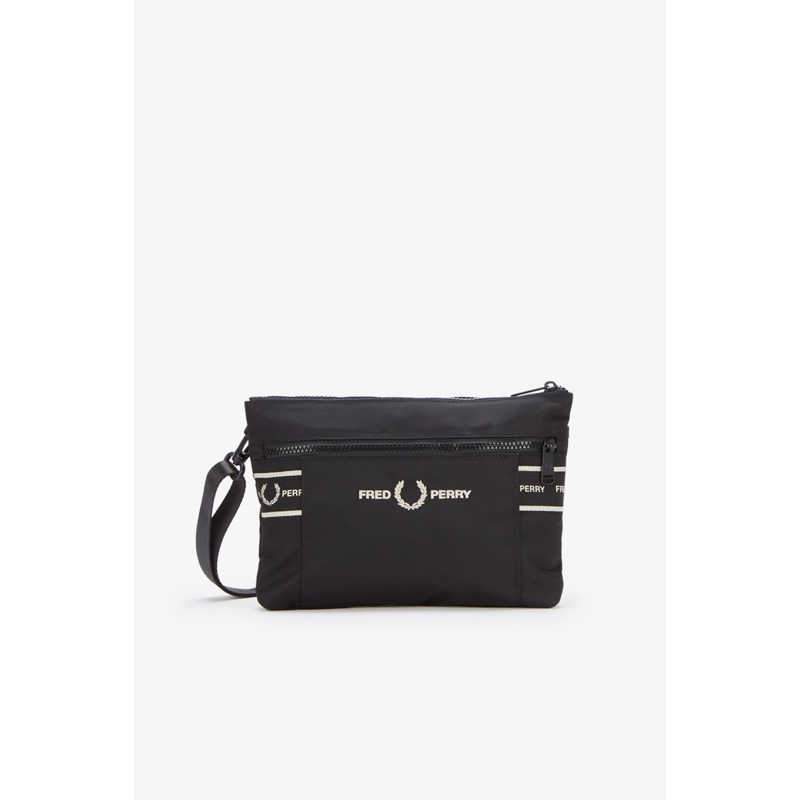 Fred Perry Grapic Tape Bag in Black