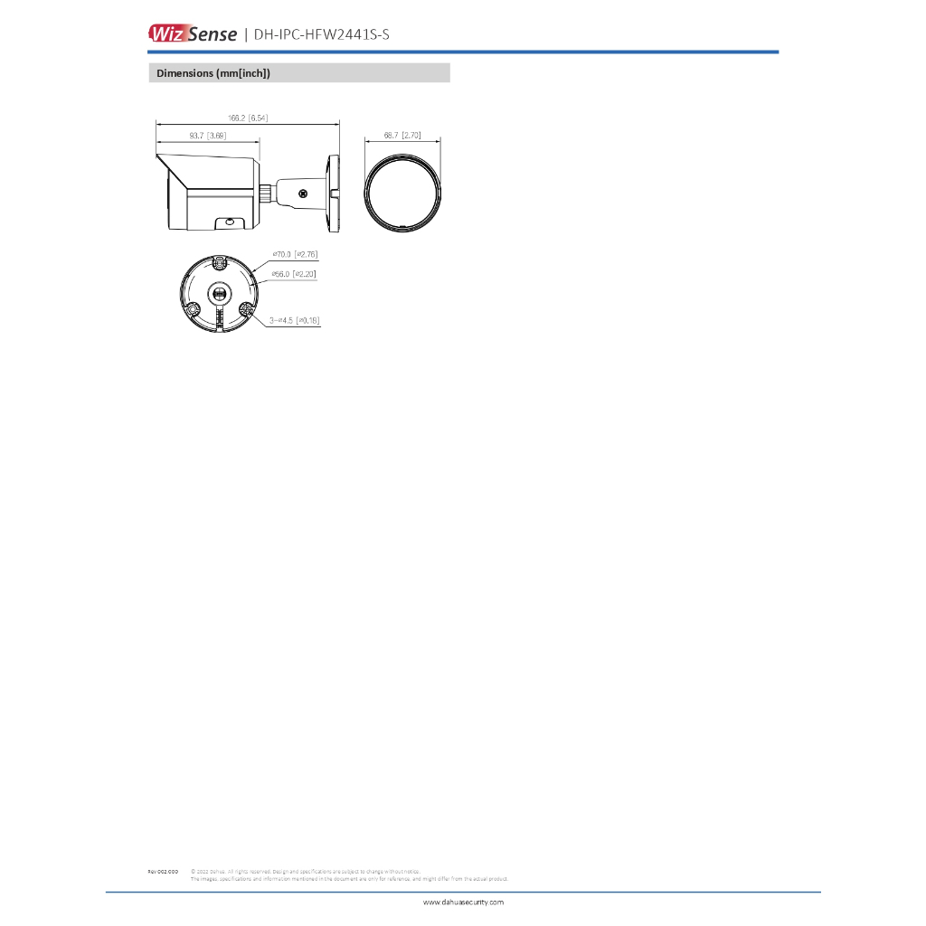 DAHUA กล้องวงจรปิด 4MP มีไมค์ในตัว รุ่น IPC-HFW2441S-S - แบบเลือกซื้อ BY N.T Computer