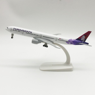 [20CM] โมเดลเครื่องบิน Hawaiian Airlines B777 (Air Craft Metal Model)  มีล้อ และขาตั้งโชว์ ของขวัญ ของสะสม ของตั้งโชว์