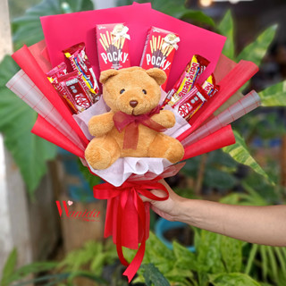 ช่อคิทแคท ช่อขนม ช่อตุ๊กตา kitkat bouquet ช่อช็อคโกแลต ช่อวาเลนไทน์ ช่อรับปริญญา