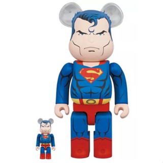 (ของแท้) Bearbrick SUPERMAN (BATMAN HUSH VER.) 400+100% แบร์บริค Be@rbrick by Medicom Toy ของใหม่ มือ 1