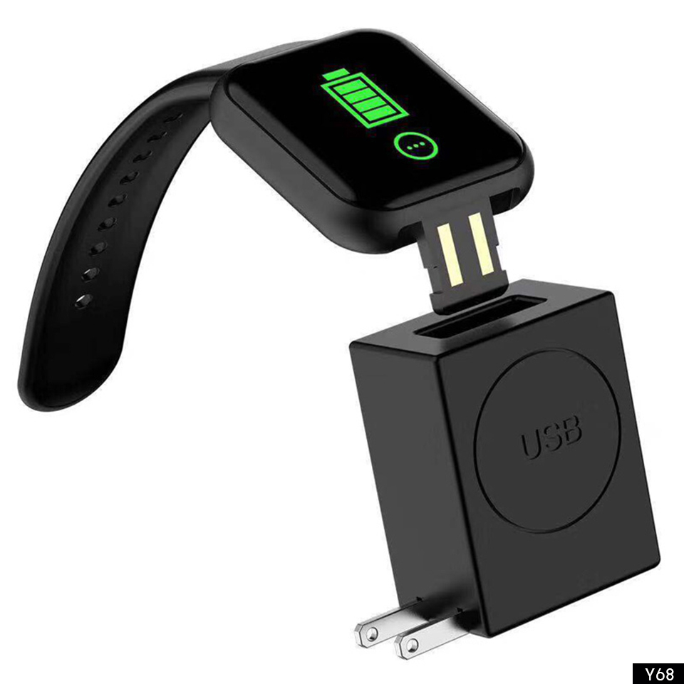 Y68 Smart Watch นาฬืกาข้อมือ นาฬิกาสมาร์ทวอทช์ นาฬิกาอัจฉริยะเพื่อสุขภาพ นับก้าวเดิน วัดเต้นหัวใจ พร้อมส่ง ประกันสินค้า