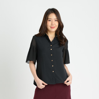 GSP เบลาส์สีเบสิคความยาวมาตรฐาน BUSINESS BLOUSE PRINT (SP1ABL)