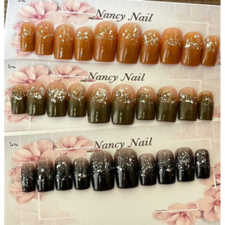 เล็บปลอมงานเจลแท้100% สินค้าพร้อมส่ง ไชส์ 2,5,4,5,8 เทียบไชส์ M