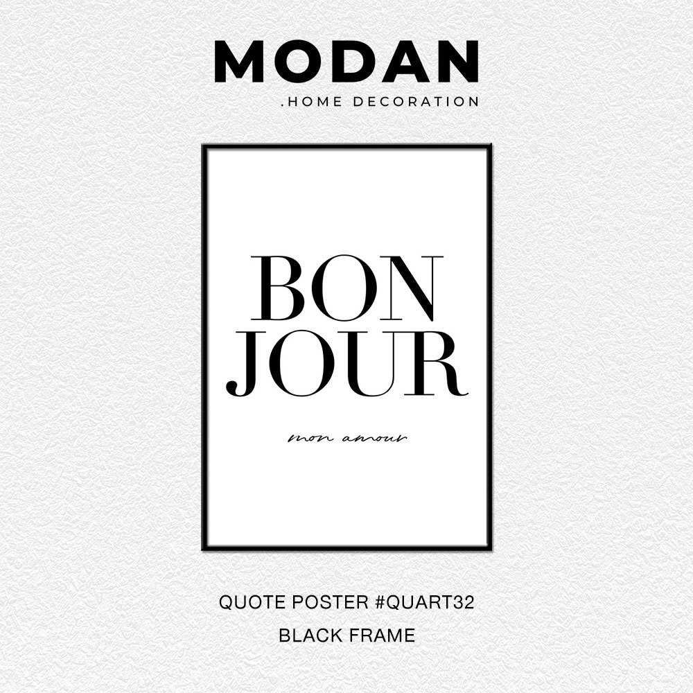 ⚡ พร้อมจำหน่าย ⚡ MODAN ภาพตกแต่งบ้านสไตล์โมเดิร์น QUOTE POSTER ART รหัส QUART32