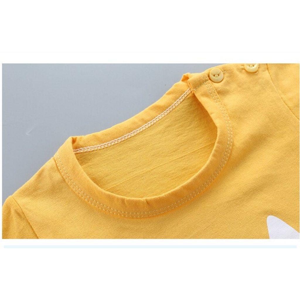   เสื้อแขนสั้น กางเกงขาสั้น ผ้าคอตตอน อายุ 6 เดือน - 4 ปี เสื้อผ้าเด็ก ชุดเด็ก ของใช้เด็ก เสื้อเด็ก B145