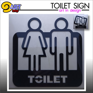 ป้ายห้องน้ำ อะครีลิคเลเซอร์ TOILET/WOMAN/MAN ( M-ONE DESIGN NO.504-505)