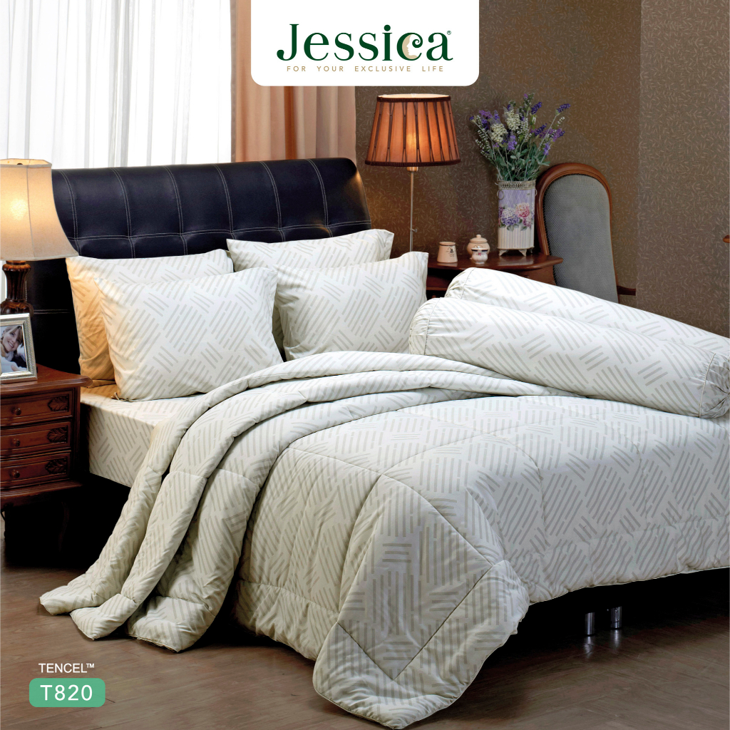 Jessica Tencel T820 ชุดเครื่องนอน ผ้าปูที่นอน ผ้าห่มนวม เจสสิก้า พิมพ์ลวดลายโดดเด่น ให้สัมผัสที่นุ่ม