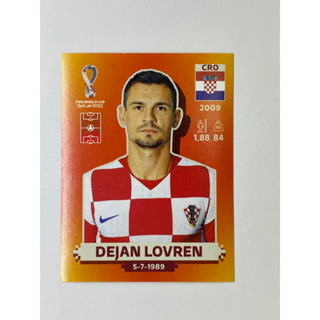 สติ๊กเกอร์สะสม Dejan Lovren ฟุตบอลโลก Worldcup 2022 Croatia ของสะสมทีมฟุตบอล โครเอเชีย