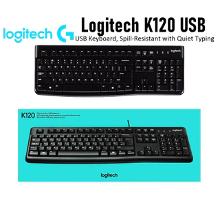 🔥ขายดีส่งไว🔥KEYBOARD (คีย์บอร์ด) LOGITECH K120 USB B100 คีย์ไทย-อังกฤษ รูปแบบมาตรฐาน ประกัน 3 ปี