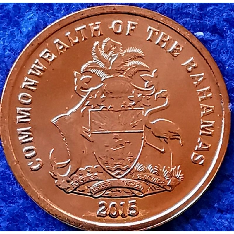 เหรียญ​บาฮามาส​ Bahamas, 1 Cent, ไม่​ผ่าน​ใช้​ UNC, #2654