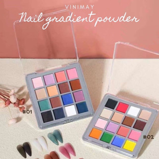 ผงขัดเล็บ Nail gradient powder 12สี