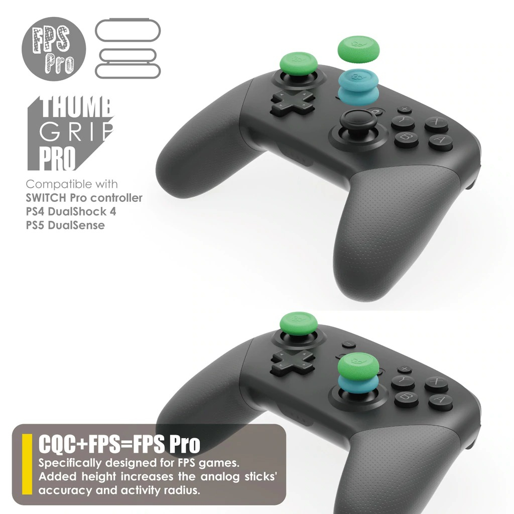 Skull & Co Thumb Grip Set for PS5 / PS4 / Switch Joy Pro Controllers (ที่ครอบอนาล็อก)(จุกจอย)(ที่ครอบอนาล็อค)(จุก)