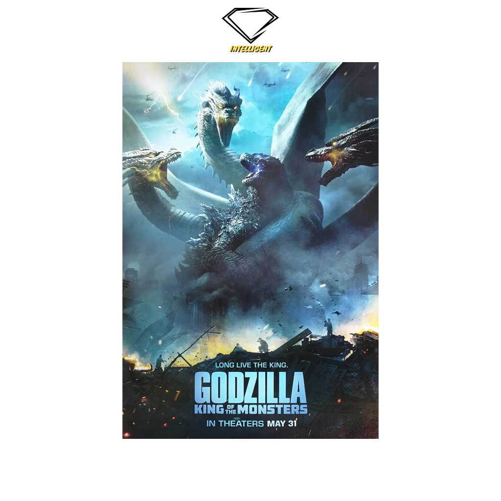 💎Intelligent | โปสเตอร์ Godzilla | ขนาด 23.5x34.5 นิ้ว | x 1 แผ่น ก็อดซิลล่า โปสเตอร์หนัง โปสเตอร์นักแสดง