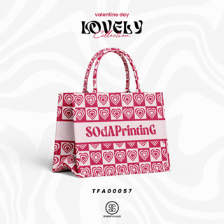 กระเป๋า Mini Book tote bag Lovely Collection รหัส TFA00057 #ใส่ชื่อได้ #SOdAbag #SOdAPrintinG