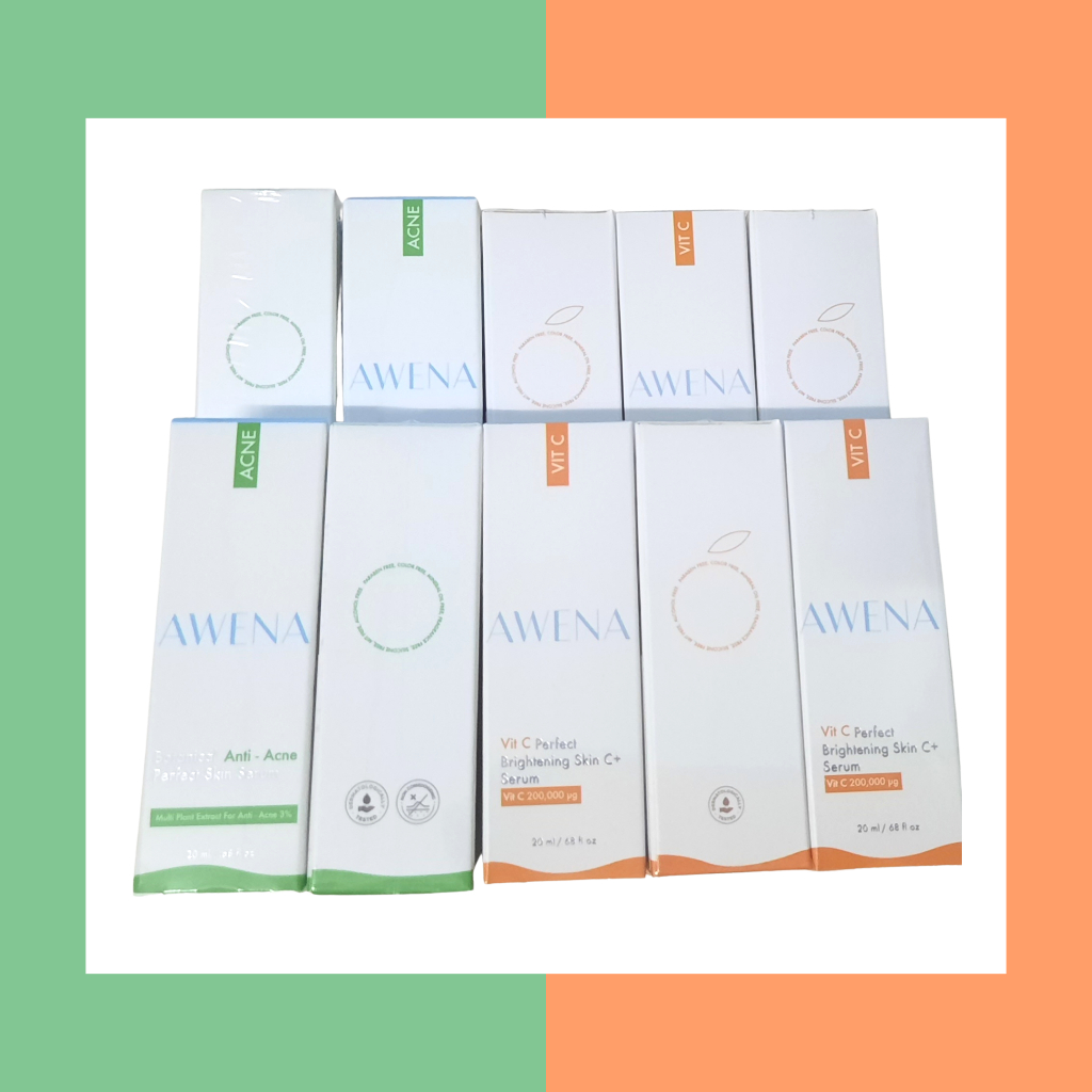 พร้อมส่ง อะวีน่า Awena Vit c Serum & Acne Serum Set หน้าใสไร้สิว