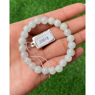 J0018 หยก พม่า แท้ Jade กำไล ประคำหยก (Jadeite Beads Bracelet) พม่า (Myanmar)