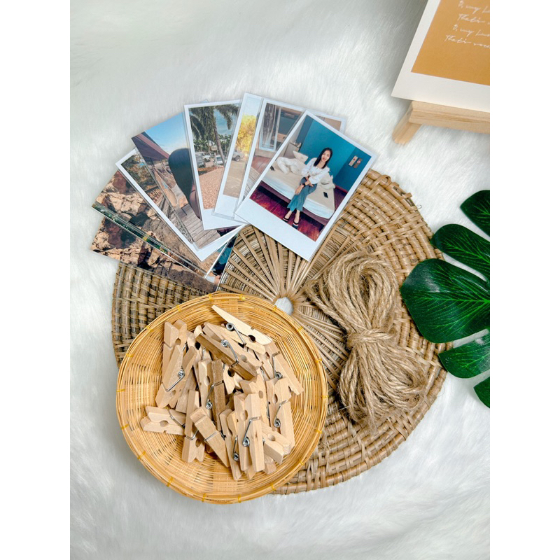(พร้อมส่งจัดส่งถึงไวกว่าที่แจ้งในระบบ) เซ็ตรูปภาพ เชือก+ไม้หนีบ+รูป สำหรับวันครบรอบ แต่งห้อง วันเกิด🖼🎁🧸