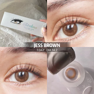 Glitzlens คอนแทคเลนส์รายวัน(1DAY 10ชิ้น) สี Jess Brown [Dia14.2] วัสดุ Silicone Hydrogel💧