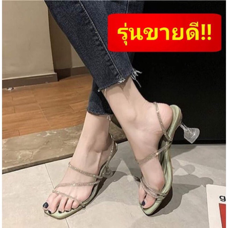 ส่งต่อ!! 🩰((รองเท้าสายเพชร)) แบรนด์ GIFT RICH หนึ่งเดียวในไทย