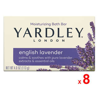 YARDLEY สบู่ ยาร์ดเลย์ มอยส์เจอไรซิ่ง อิงลิช ลาเวนเดอร์ บาธ บาร์ สูตรน้ำมันหอมระเหยลาเวนเดอร์ และสเปียร์มินต์ ชุดละ 4 ห่