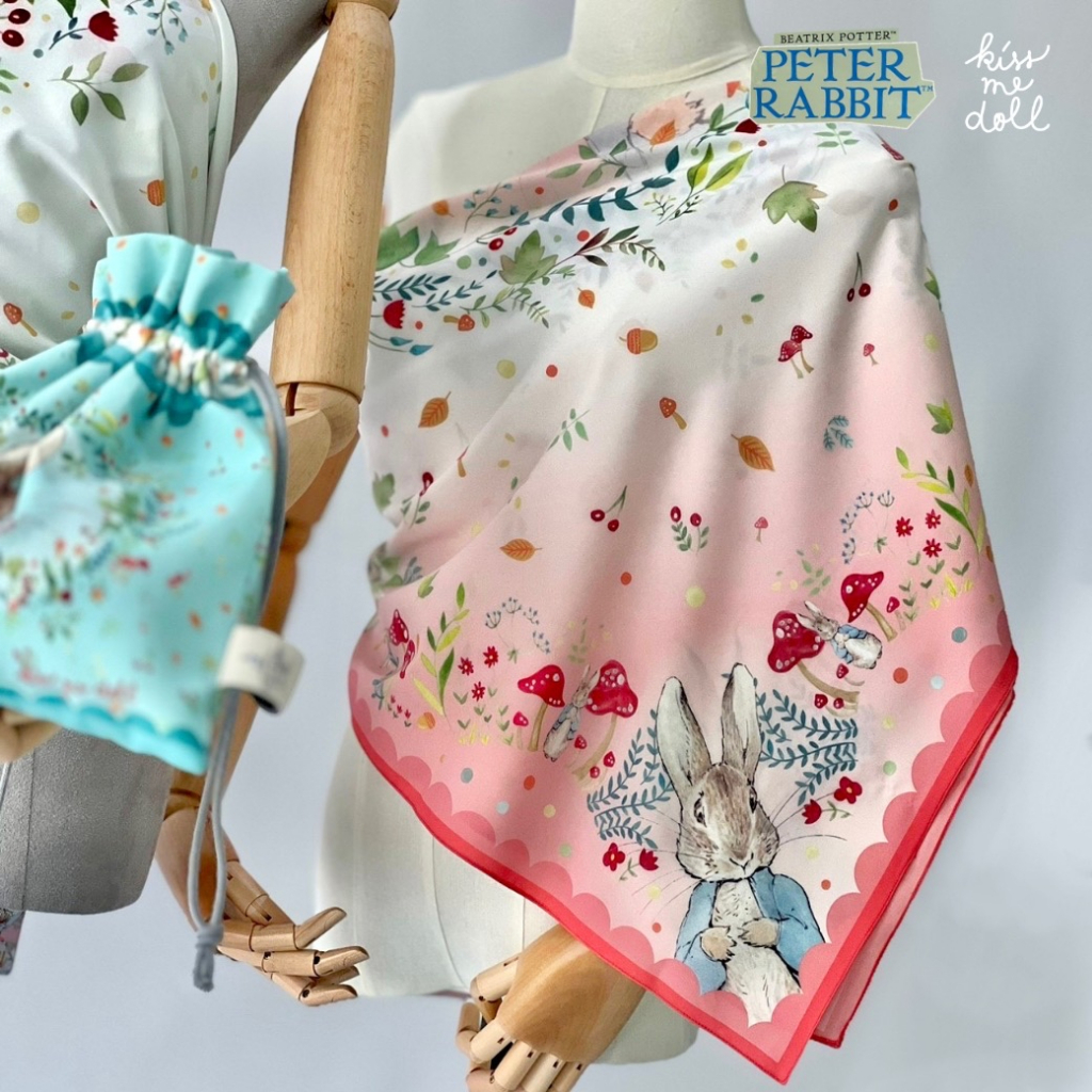 Kiss me doll ผ้าพันคอ/ผ้าคลุมไหล่ Peter Rabbit ลาย Forest ขนาด100x100 cm.