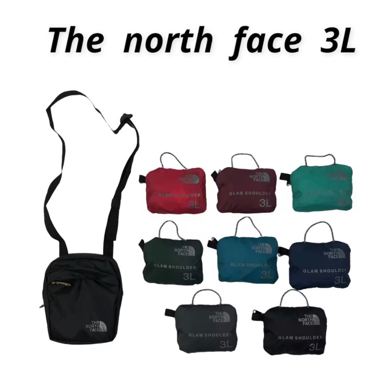 กระเป๋าสะพายข้างThe north face 3L สีดำ