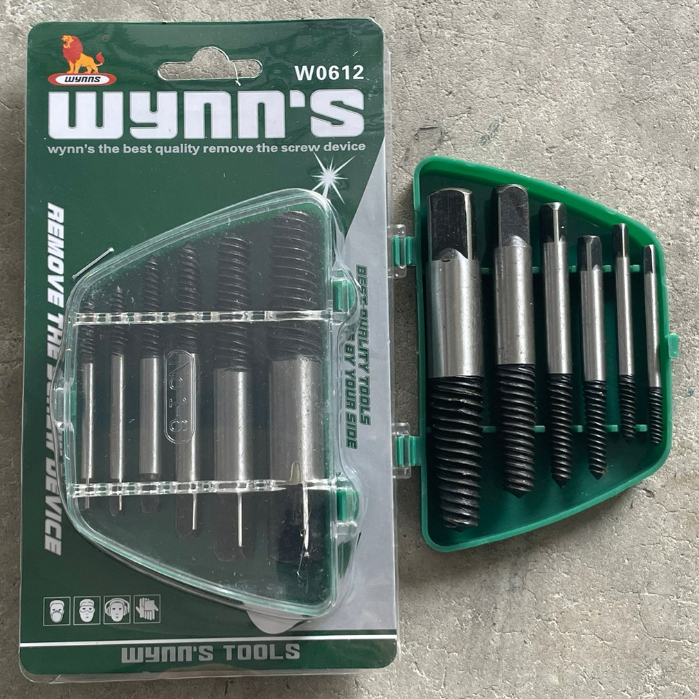 Wynn's ดอกถอนเกลียวซ้าย 6ตัว/ชุด ถอนเกลียว ชุดถอนเกลียวสกรู W0612