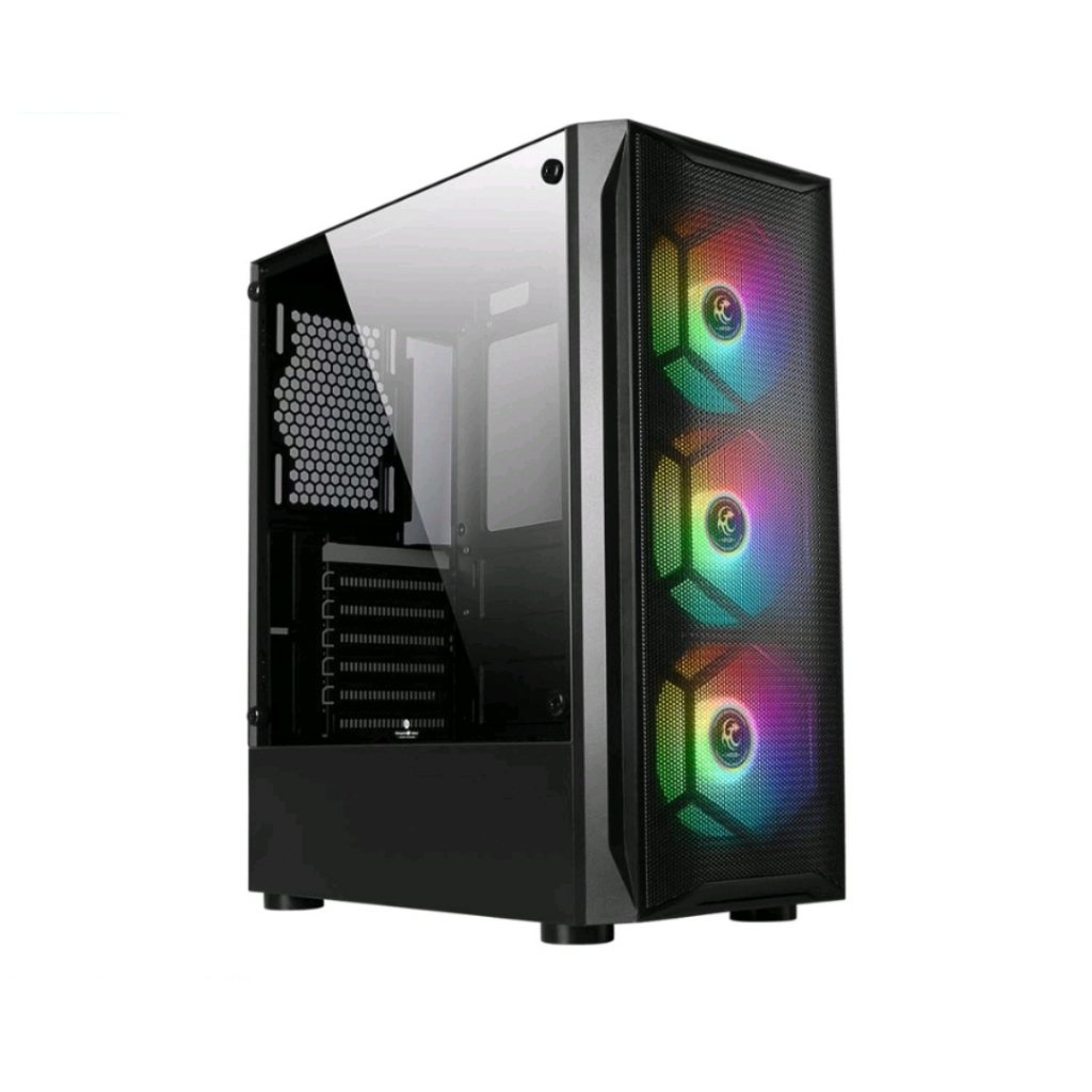 Tsunami Coolman 190-4 KK Ablaze ARGB*3 Tempered Glass ATX Gaming Case