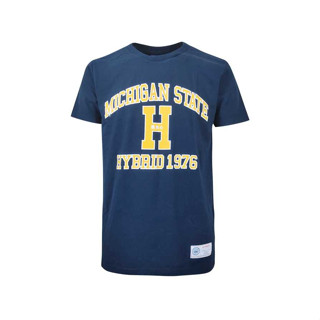 Hybrid T-shirt Men ไฮบริดเสื้อยืดผู้ชายแขนสั้น สีกรมท่า(Navy)MTS-1342-NA