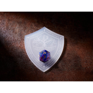 Tree of Life Shield Dice Holder White Color (Product does not include dice) | Dice Vault | Dice Display | Dice Holder