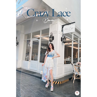 💎พร้อมส่ง💎Maria เดรส Crazy lace denim collection