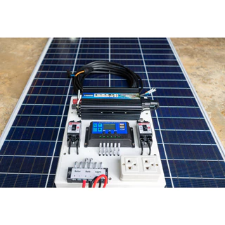 ชุดนอนนา 1000W พร้อมแผง 100 วัตต์ (ไม่รวมแบต) ชุดคอนโทรล ชาร์จเจอร์ โซล่าเซลล์ พลังงานแสงอาทิตย์ 12Vและ 12Vto 220V
