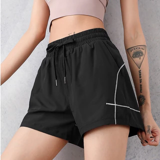 Braclothes#L654 กางเกงออกกำลังกายขาสั้น มีกระเป๋า มีซับใน