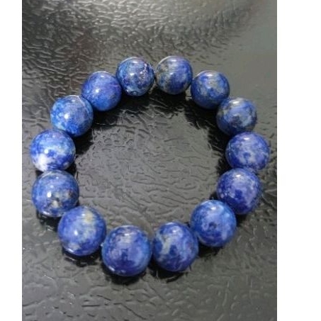 กำไรหิน ลาพิสลาซูลี (Lapis lazuli) ขนาด 12 mm. / หินแท้ 💯 %