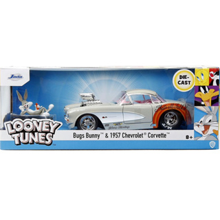 โมเดลรถเหล็ก 1/24 Bugs Bunny &amp; 1957 Chevrolet Corvette [Jada]