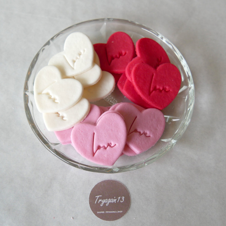 LOVE รูปหัวใจ ธีม Valentine น้ำตาลแต่งเค้ก ตกแต่งเค้ก ทานได้ 15ชิ้น ราคา ถูกที่สุด ดีลบีเคเค แกลเลอรีภาพที่ 4