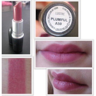 ค่าส่ง18฿ทั่วไทย !! แบ่งขายลิปสติก MAC LIPSTICK สี PLUMFUL ขนาด 0.25 G. แบ่งขายใส่กระปุก แถมแปรงทาลิปฟรี แท้100%