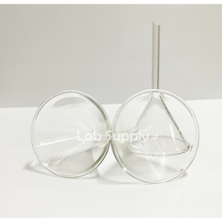 Haberg/Germany_กรวยกรองแก้ว 7.5 ซม 10 ซม (แบบก้านส้นและต่อก้านยาว) Funnel Glass diameter 75 , 100 mm