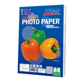 “Hi-jet” กระดาษโฟโต้ ผิวมัน Inkjet Fruit Series Glossy Photo Paper 180 แกรม A4 100 แผ่น