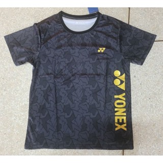 เสื้อแบดมินตันผู้ชายYonex คอกลม  สีขาว