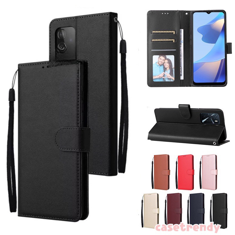 เคสหนังฝาพับ Oppo A17/A17K/A77s มีช่องใส่นามบัตร
