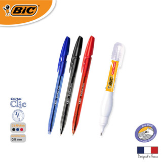 [Official Store]BIC บิค ปากกา Cristal Clic 3 ด้าม ปากกาลบคำผิด 1 ด้าม