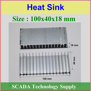 Heat sink 100x40x18mm heat sink aluminum ยาว 100mm กว้าง 40mm สูง 18mm