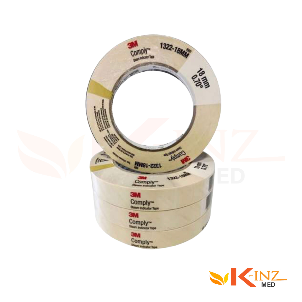 ออโตเคปเทป ยี่ห้อ 3M Autoclave Tape Sterilization เทปกาวสำหรับใช้ร่วมกับการสเตอร์ไรด์ (เพื่อเปลี่ยนส
