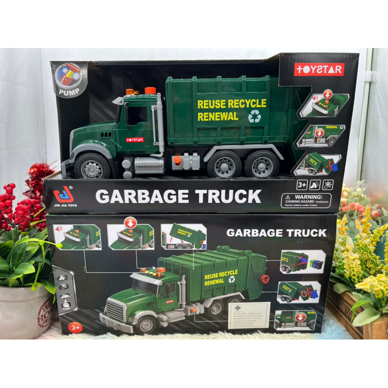 ของเล่น ของเล่นเด็ก รถของเล่น Garbage Truck รถเก็บขยะ รถขยะอเมริกา รถขยะ รถเด็กเล่น รถขนขยะ รถขยะNo.666-53P